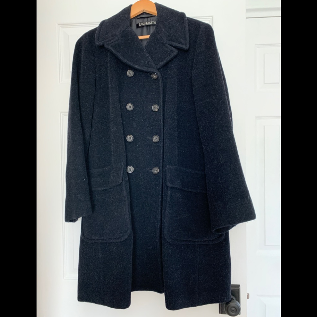 Tahari Navy Pea Coat